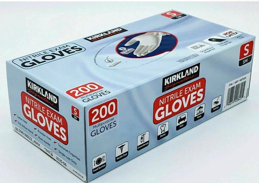 Kirkland Signature Nitrile Exam Gloves – 200 Count (Latex-Free, Powder-Free)